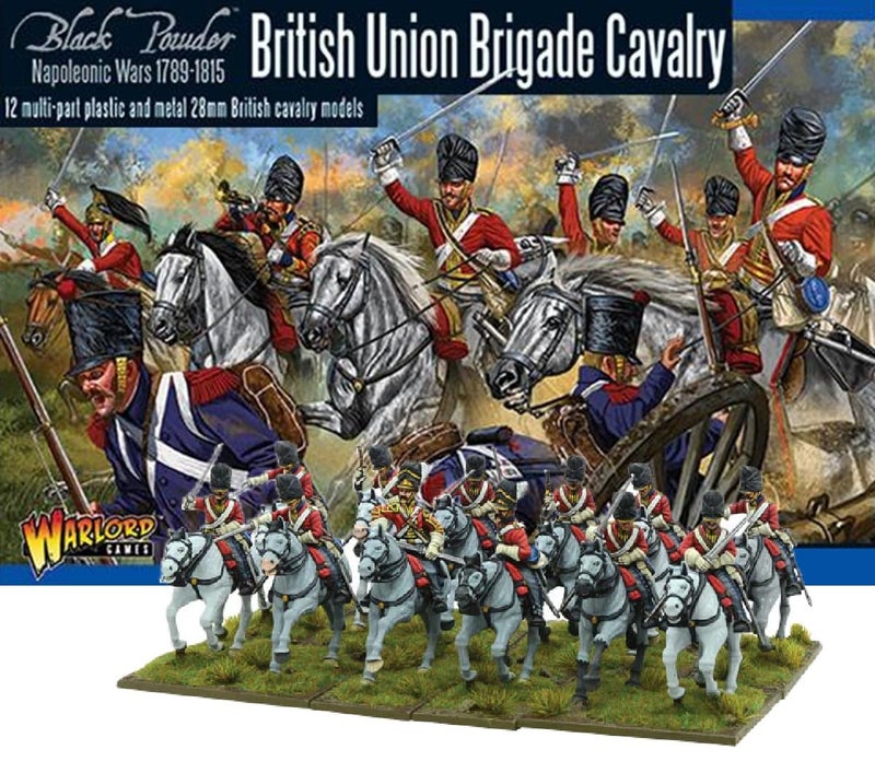WARLORD GAMES Warlord Black Powder British Union Brigade Cavalry Figures Tabletop Miniatures - Plastic Paintable Miniature 1700-1900 Soldiers Set, Unpainted Table Top 28mm Military Minifigures for Adults - Image 1